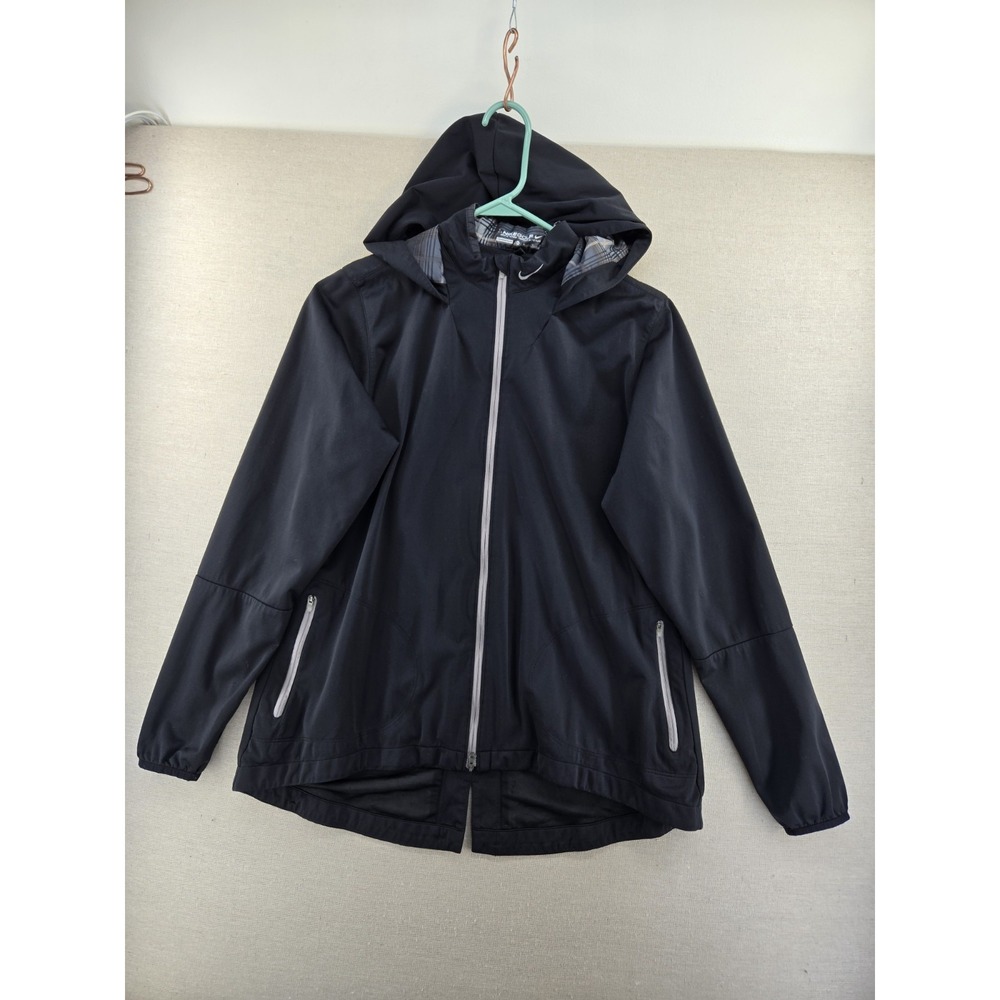 Nike Golf Women's XL Full Zip Hooded Windbreaker Jacket Plaid Lining Lightweight